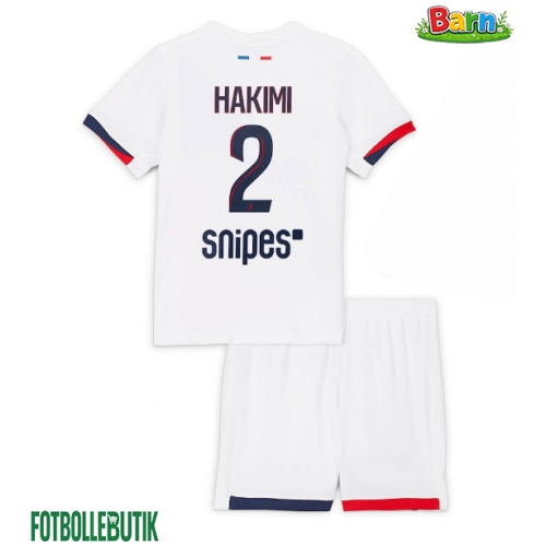 Paris Saint-Germain Achraf Hakimi #2 Bortaställ Barn 2025-26 Kortärmad (+ Korta byxor)